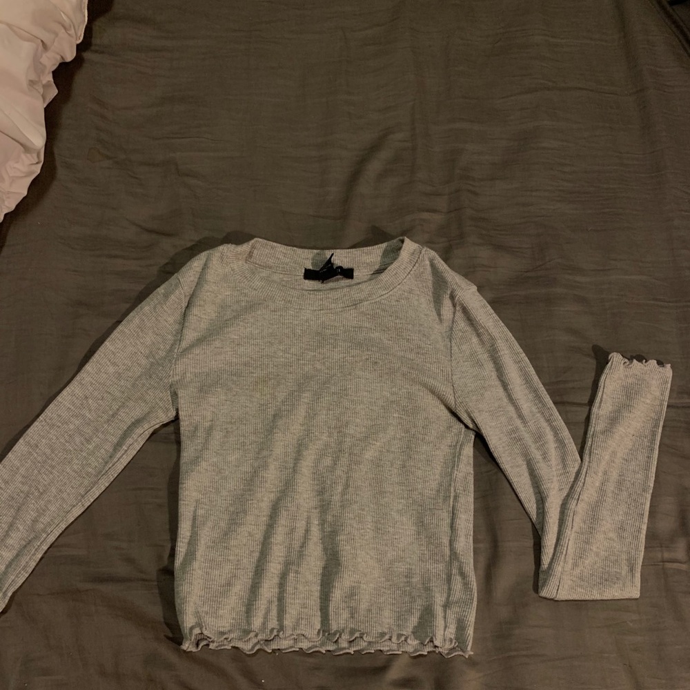 Grey crop top